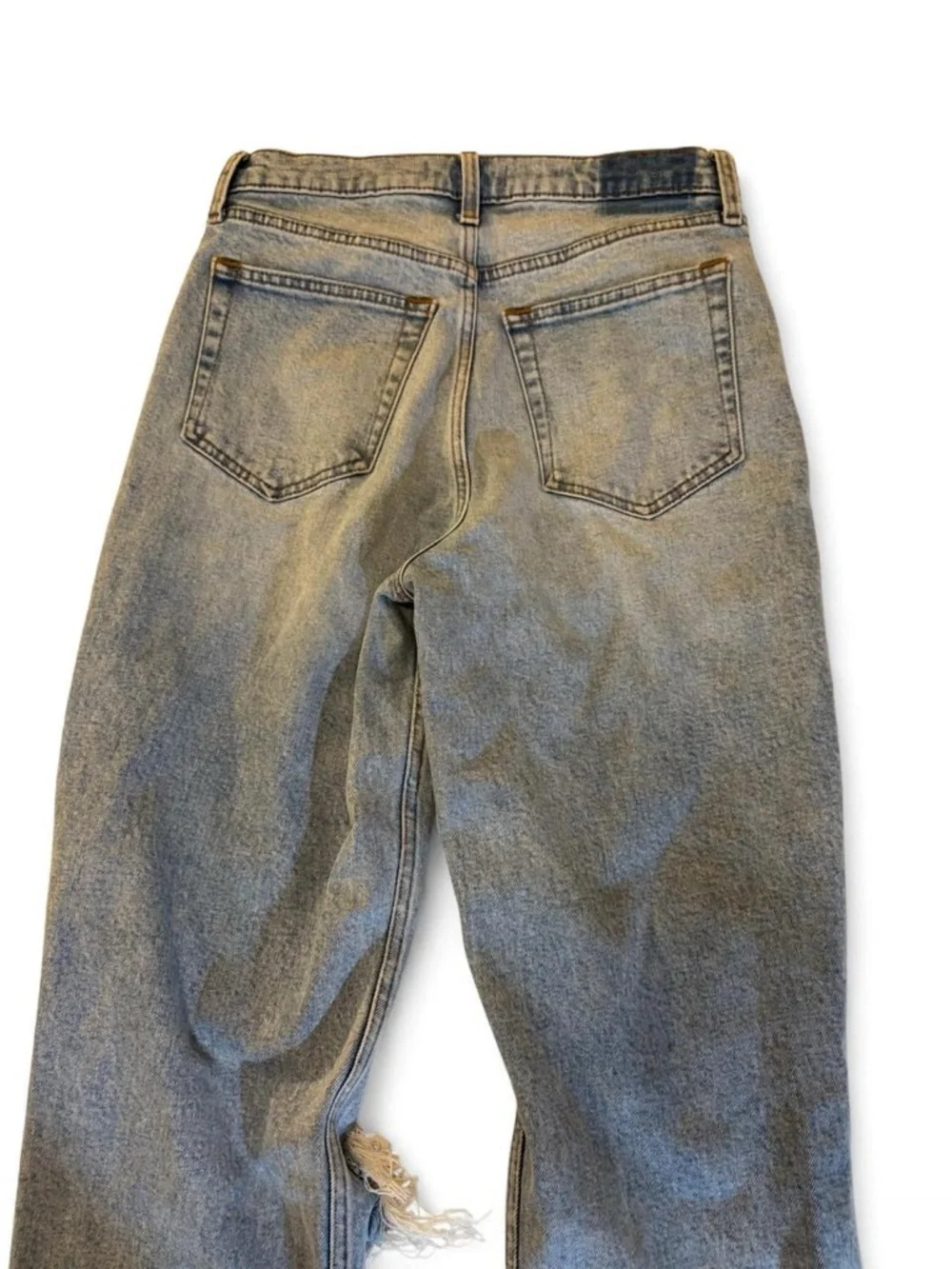 Abercrombie 90s Straight Ultra High Rise Jeans Distressed 30/10R